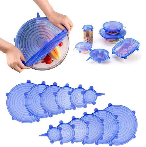 6-Pcs-Silicone Covers Lid Air tight bowl Cover Lid
