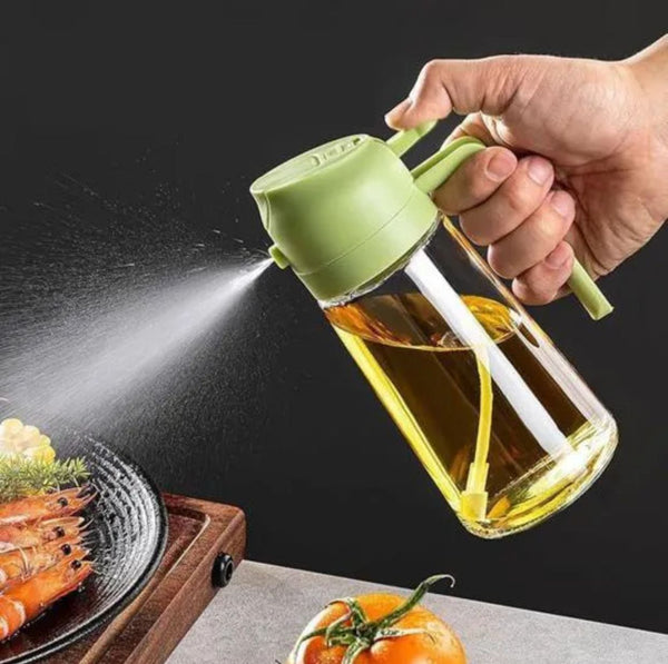 2 IN 1 oil spray bottle and dispenser
