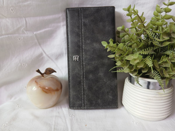 Balisi Wallet - Charcoal Gray Leather