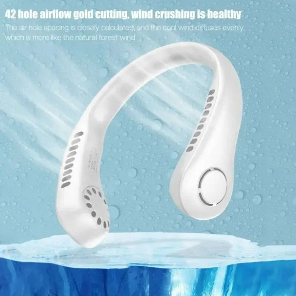 Portable Rechargeable 360° USB Bladeless Neck Fan Home office sports